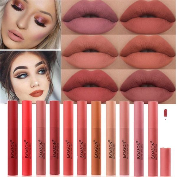 

lipstick 12 colors waterproof matte liquid long-lasting red velvet lip gloss makeup stick nude beauty tint korea cosmetics