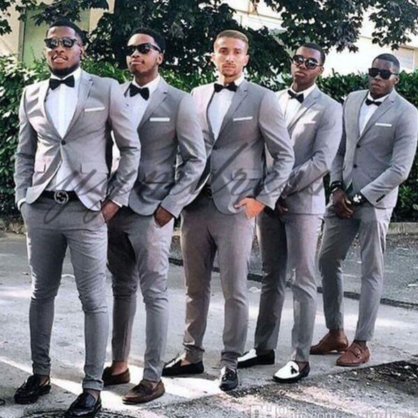 

anniebritney grey 2 piece slim fit men formal suit tailor made groom wedding tuxedo 2 piece prom wedding business men suit set, White;black
