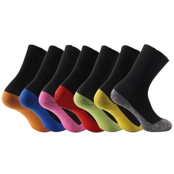 

открытый лыжи носки 35 градусов максимальная комфорт тепловое сжатие теплая спорт лыжная сноуборде скалолазание кемпинг походные носки pro, Black