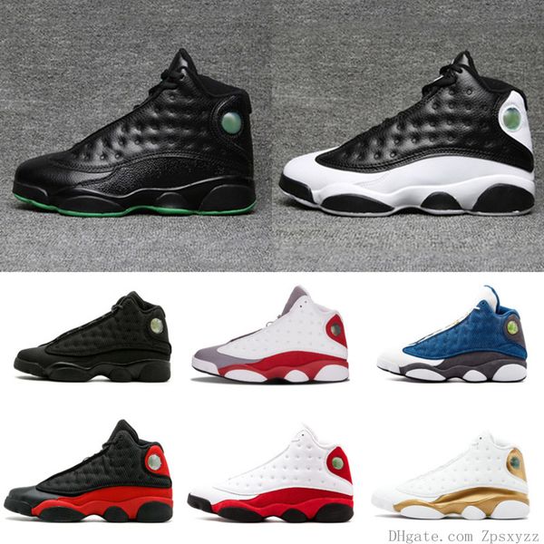 

13 chicago dmp bred basketball shoes men 13s black cat he got game playoffs hyper pink sneakers szie 7-13