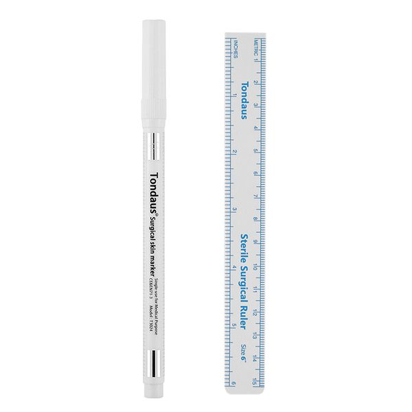 

waterproof skin marker pen+surgical measurement positioning ruler stencil