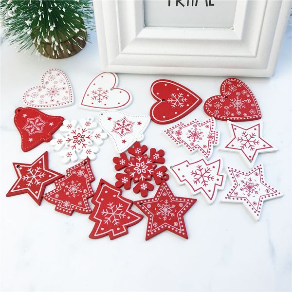 

new year natural wood christmas ornament pendant hanging gift christmas tree decoration family wedding decoration