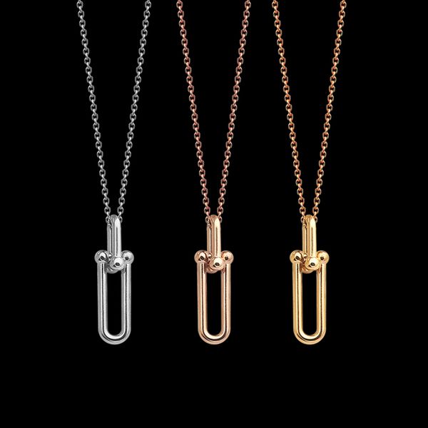 

tn46 big brand necklace small slub shape pendant lover women factory wholesale 18k gold plated sell jewelry can carving t logo beautiful, Silver