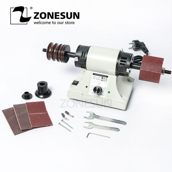 

zonesun vegetable tanned leather burnishing machine mini deskleather edge grinding machine polishing tool side polisher