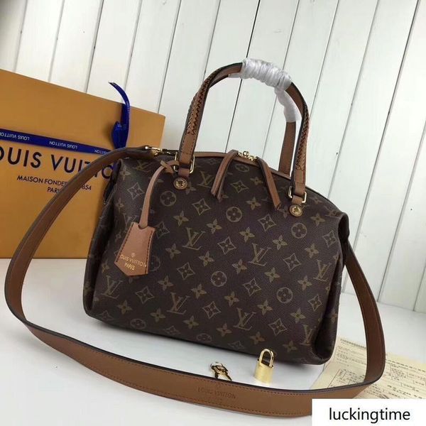 

m55672 classic women brown handbag hobo handbags handles boston cross body messenger shoulder bags