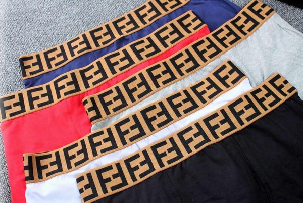 

designers boxer brand mens underwear boxers luxury ff letter breathable soft men boys underpants mens briefs 3 piece, Black;white