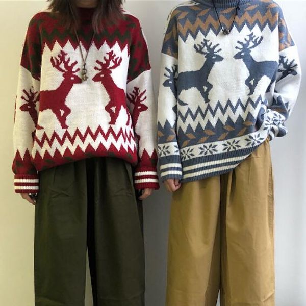 

christmas deer sweater couple sweater winter, White;black
