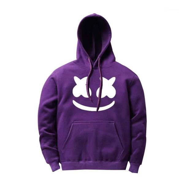 

улыбка печатных с длинным рукавом весна мода мужская одежда мужские дизайнерские пуловеры сплошной цвет с капюшоном мужские толстовки, Black