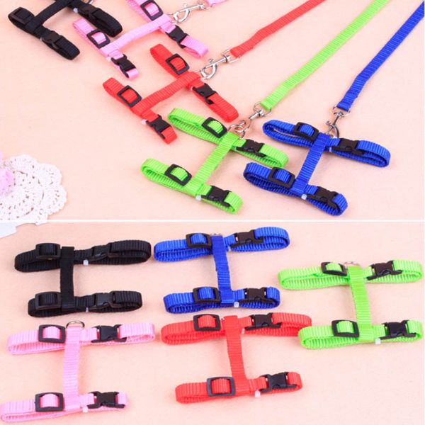 

i-shaped pet products 1 pc pet traction harness belt chest strap adjustable durable cat kitten halter collar nylon