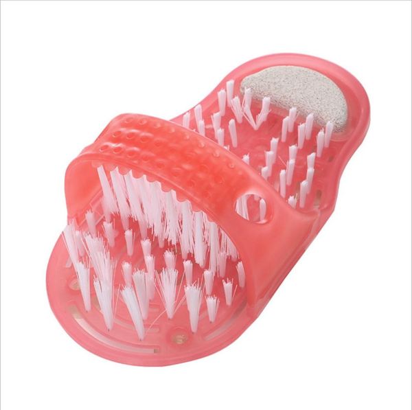 

ladies bathroom slipper brush massage bathing shoes wash foot brush bathing slipper rub foot wash, Black