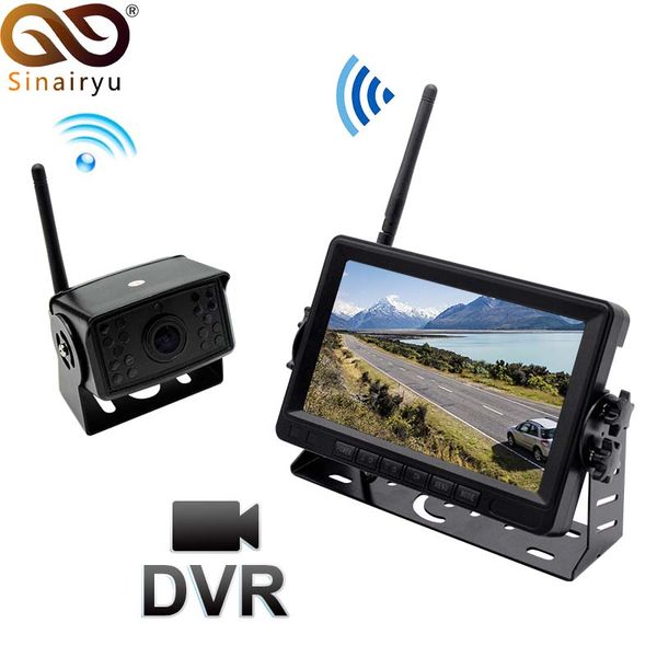 

7 inch hd ahd digital ips 1280*720 dvr recorder monitor with wireless rear view reverse camera for truck/trailer/bus/rv/pickups car