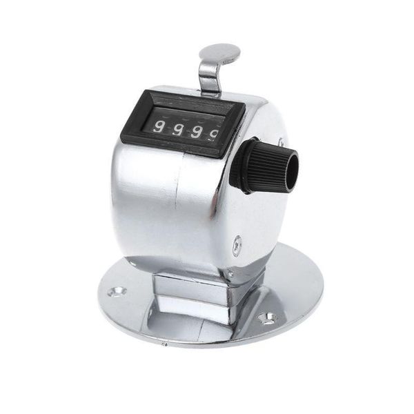 

round base 4 digit manual hand tally mechanical palm click counter golf training
