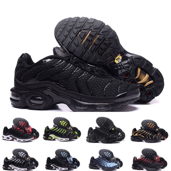 

tn plus se men ultra triple black white hyper blue running shoes mens rainbow trainer sports sneakers runner