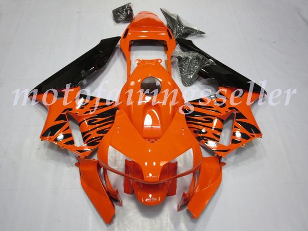 

oem quality new abs full fairings kits fit for honda cbr1000rr (2003-2004) cbr1000rr 03 04 bodywork set orange black flame