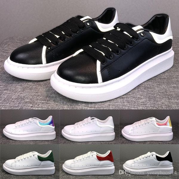 

3m reflective leather mens designer shoes womens mens flat casual party platform wedding shoes golden white balck velvet luxury sneakers, Black