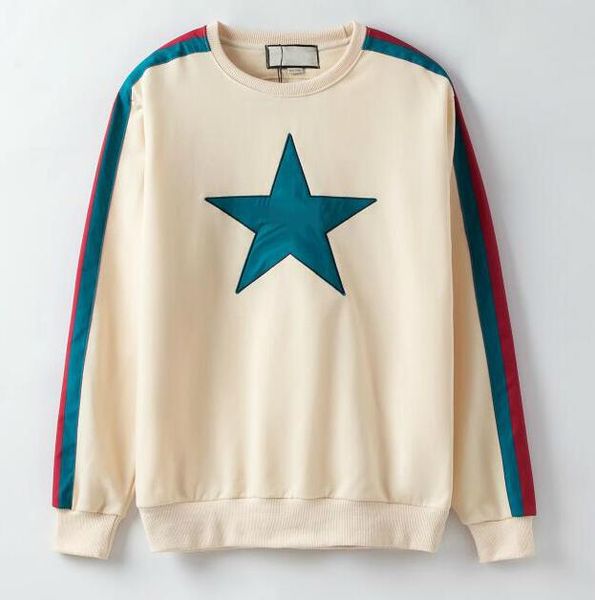 

высокое качество дизайнер толстовки горячие бренд толстовки для мужчин женские кофты со звездными буквами пуловеры мужские топы одежда m-2xl, Black