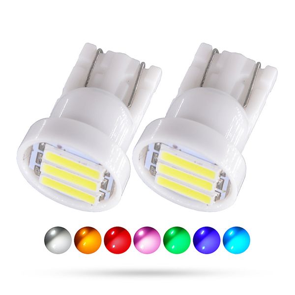 

300pcs new t10 w5w 7020 smd 3 led bulb 192 car dome map signal side marker light dashboard door clearance lamp bulbs
