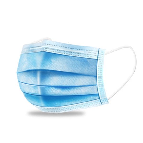 

dhl ship mask 50 1pcs box facedust 3 ply ear loop mouth facefor dust self masks elastic blue 4e81