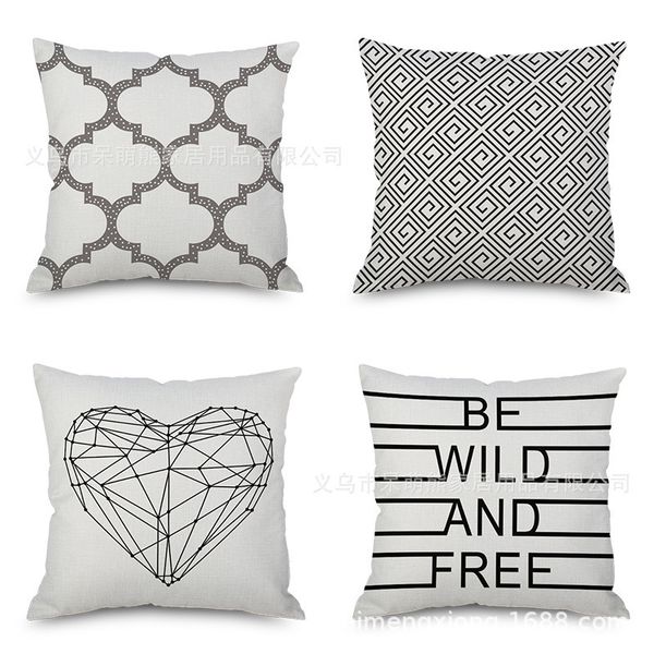 

modern concise flax embrace pillow case imitate mabaozhen automobile sofa back cushion cushion backrest pillow