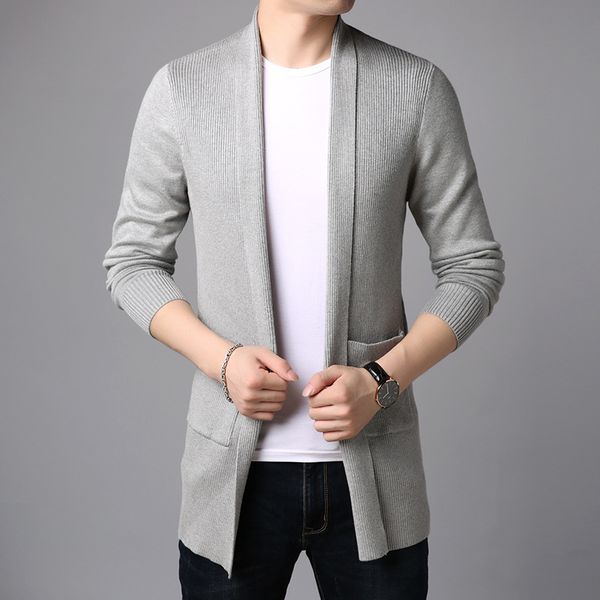 

men's sweaters thoshine brand spring autumn men sweatercoats solid color slim fit pockets male cardigan casual outerwear sweater coat k, White;black