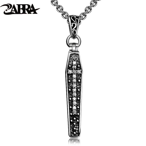 

zabra 925 silver cross open coffin skull pendant white cubic zirconia skeleton pendants biker necklace sterling gothic jewelry