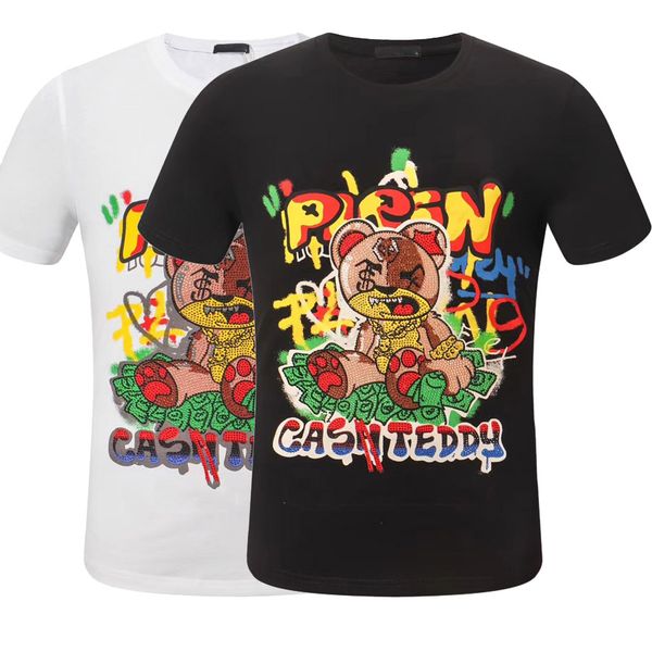 

Summer Brand Designer T Shirt Hip Hop Mens clothes Casual T Shirts For Men With Letters Bear Print T-Shirt Size M-MXL A1965