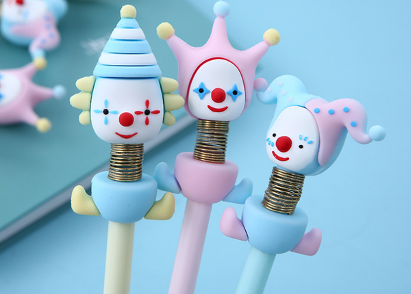 

72pcs/lot 0.5mm gel pen clown student writing pen wholesale office student stationery writing tool gp769