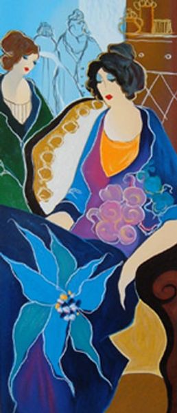 

itzchak tarkay nouvelles figuration home artworks modern senhora portrait handmade oil paintings on canvas concave and convex texture it154