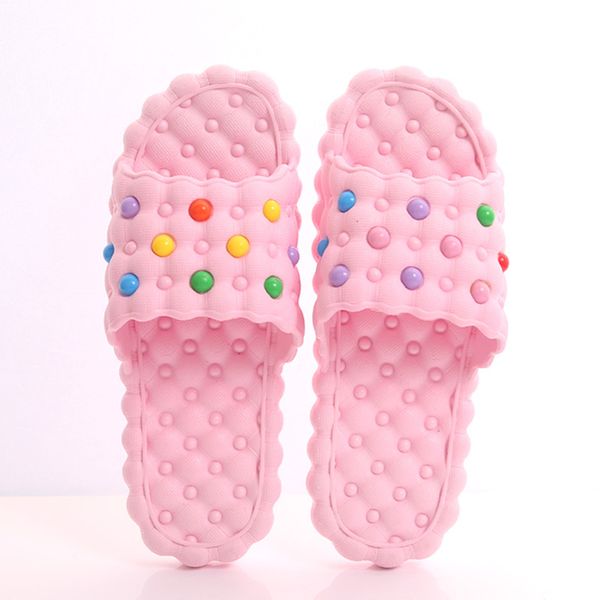 

женская массаж тапочки ванной нескользящие тапочки ladies home смазливая массаж сандалии лето женщина красочные бисера обувь, Black