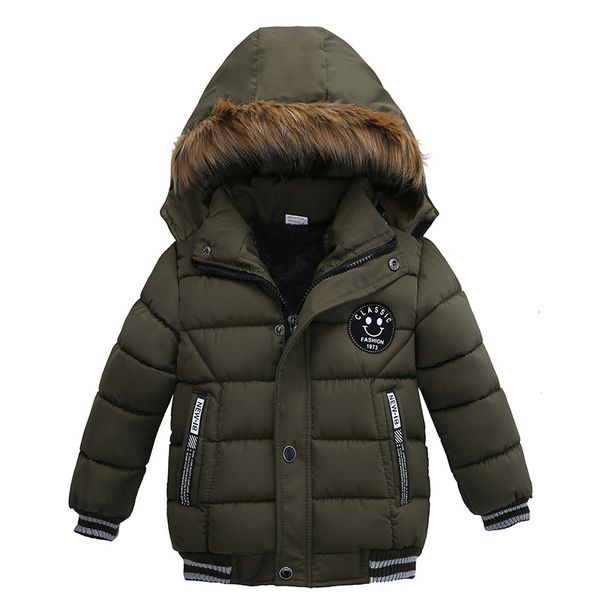 

2019 fashion autumn winter jacket for boys children jacket kids hooded warm outerwear coat for boy clothes toddler boy cotton coats hnly23, Blue;gray