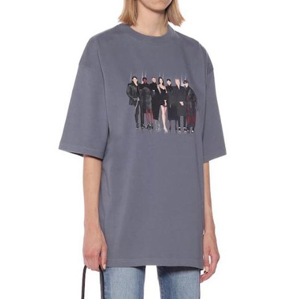 

20ss диапазона модель фото printed классический tee high end casual solid t-shirt лето короткие рукава high street мужчины женщины tee дышащ, White;black