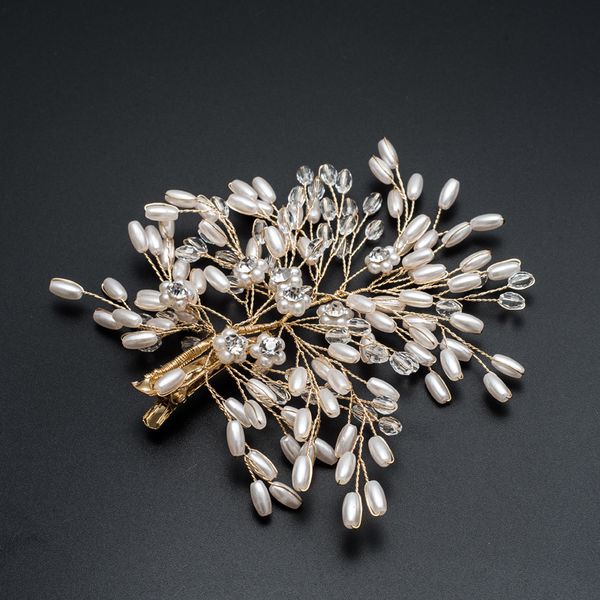 

the bride headdress hand-made pearl claw drill insertion comb hair access