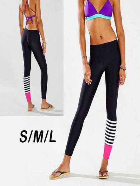 

весна и лето женщины полиэстер беговые брюки танец укороченные леггинсы высокая талия стрейч спортивные брюки брюки h4, Black;white