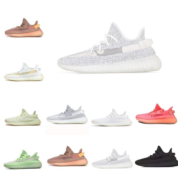 

hot new kanye west clay v2 статическая светоотражающие gid glow in the dark мужские кроссовки истинные форма женщины мужчины спорт desigoer