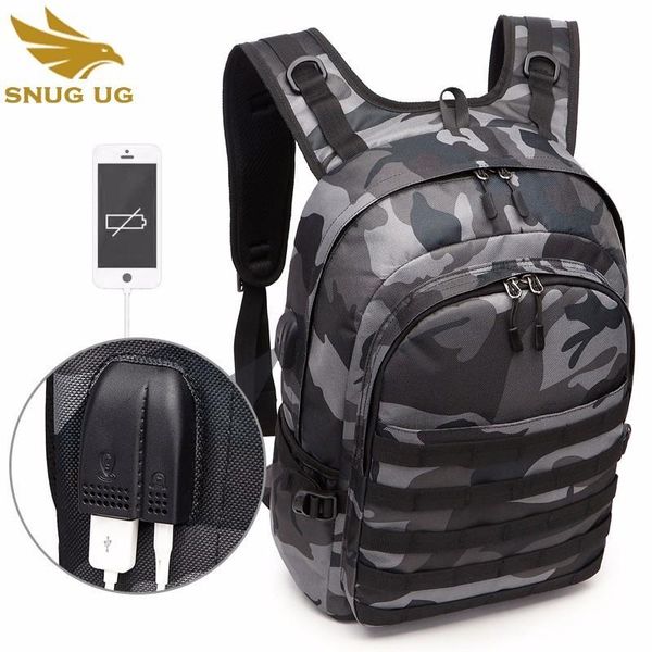 

men bag battlefield backpack multifunction large capacity camouflage travel oxford usb headphone jack game level 3 bag bagpack