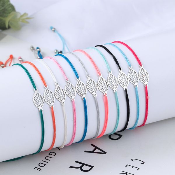 

fashion cute charm colorful women's bracelets12pcs/set golden & silver leaves hollow handmade bracelets for women bangle
