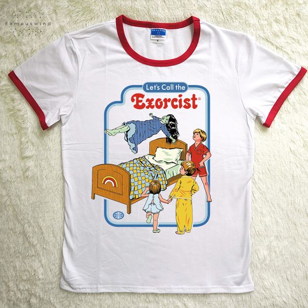 

harajuku shirts 80 s polyester s laten we noemen de funny t shirts rood hals women spandex soft tees, White