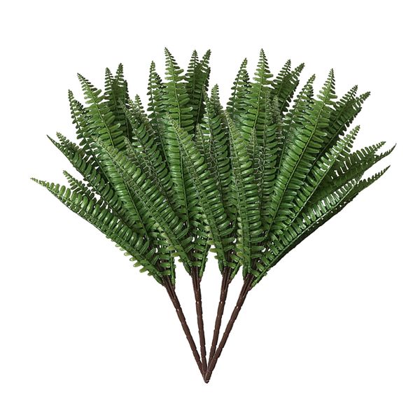 

4pcs vivid decorative lifelike simulation fern-leaf plant for garden office home decor