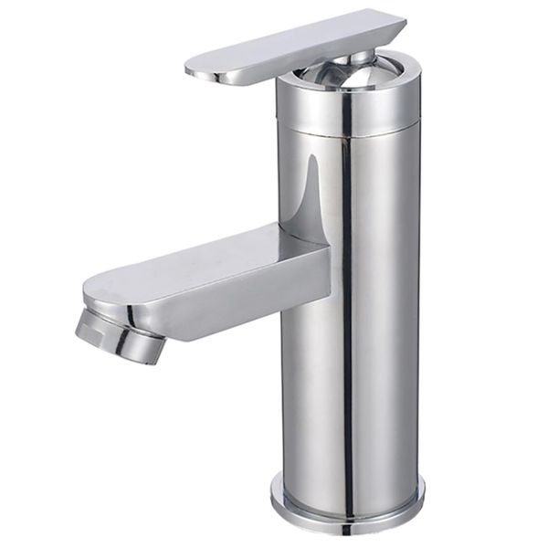 

bathroom basin sink faucet mixer chrome single handle sink tap cold water faucet waterfall basin silver tap