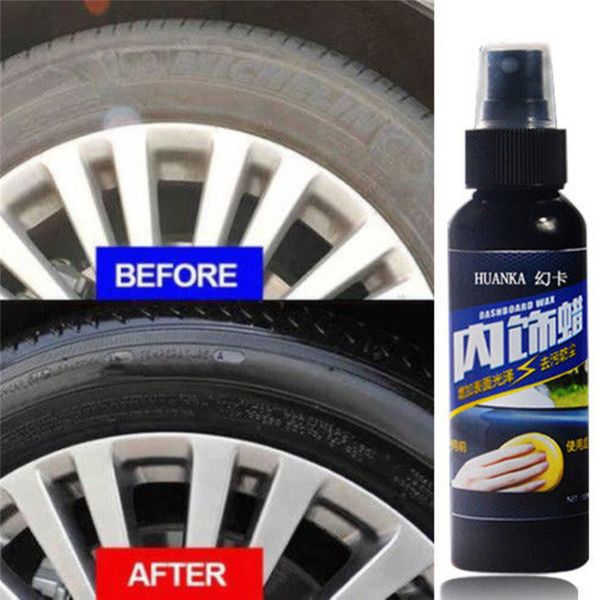 120ml Car Interior Cleaning Tool Multifunctional Waxing Tire Wheel Dedicated Refurbishing Agent Cleaner Car Accessories Wash Mitt Or Sponge Wash