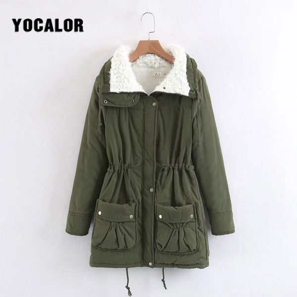 

2018 autumn winter coats female faux fashion fur coat quilted jacket women warm thick parka feminina outerwear for duck parkas, Black
