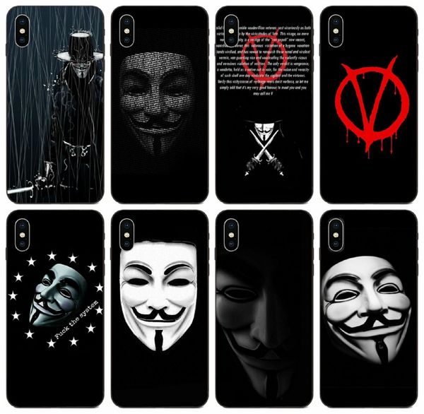 

[tongtrade] v for vendetta mask painted case for iphone x xr xs 11 pro max 8 7 6s 5s plus samsung j7 huawei mate 30 xiaomi 8 case