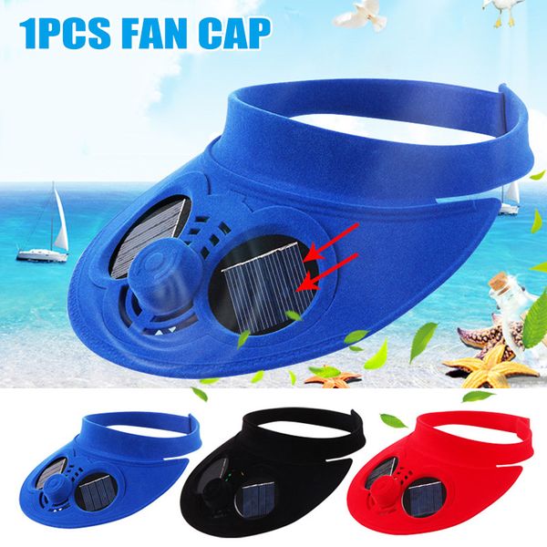 

outdoor baseball cap hat with solar powered cooling fan for travelling cycling whshopping, Black;white