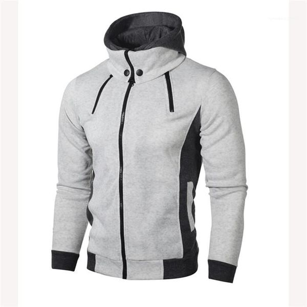 

cardigan mens spring designer new casual coat double pull hooded sweater trend homme sports jacket fashion, Black;brown