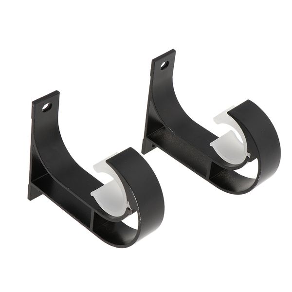 

2 pcs window drapery rod bracket set for draperies/curtain rod holder(aluminium alloy,black