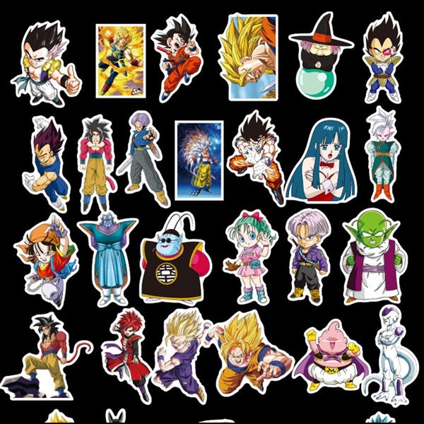 

50 100pcs dragon ball z doodle does not repeat the individuality sheet car motorcycle draw bar box cartoon doodle sticker toy