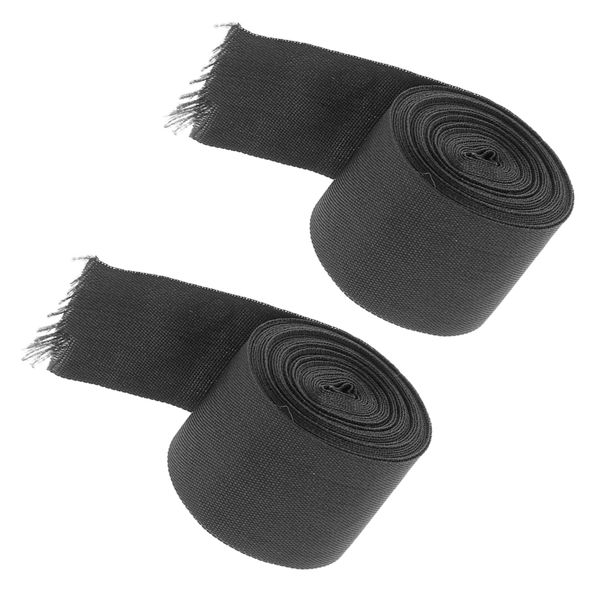

2 pieces hairpiece wigs making bands wire hair piece strap spool roll black brown total length 4 meters