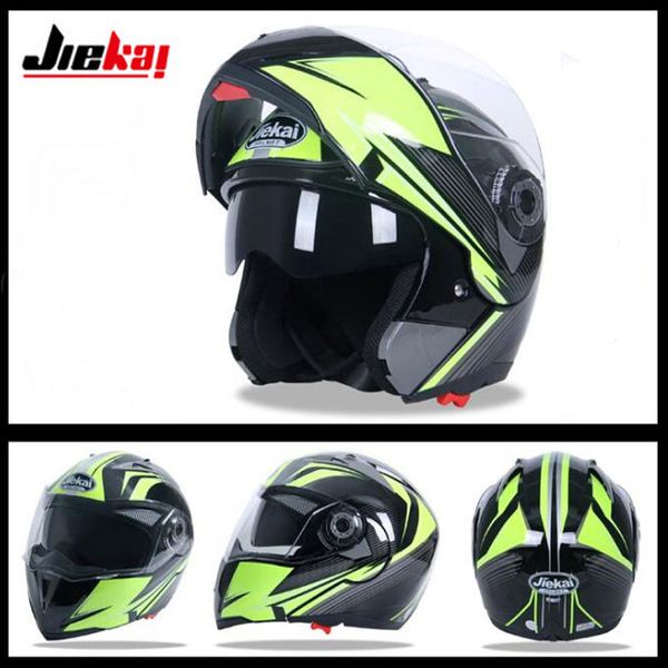 

2017 new jiekai double lens flip up motorcycle helmet jk105 open face motorbike helmets made of abs have 8 color size m l xl xxl