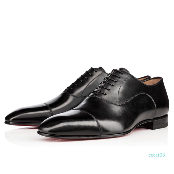 

discounts gentleman sneaker red bottom greggo orlato flats men women walking wedding party dress luxury designer red sole shoes ct03, Black
