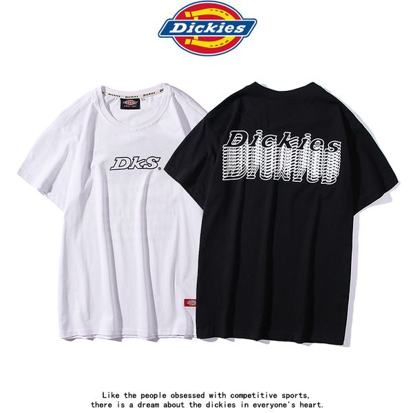 

dickies women mens designer t shirts 100%cotton fashion short sleeve t shirt summer letter print mens tee couples matching clothes